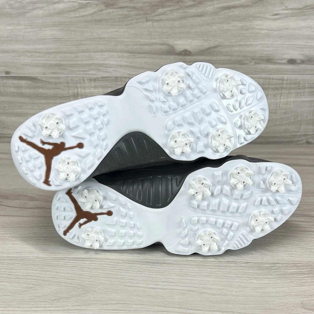 Nike Air Jordan 9 G Golf Nrg U24 White-University Gold FN6931-100 Men's Size 10